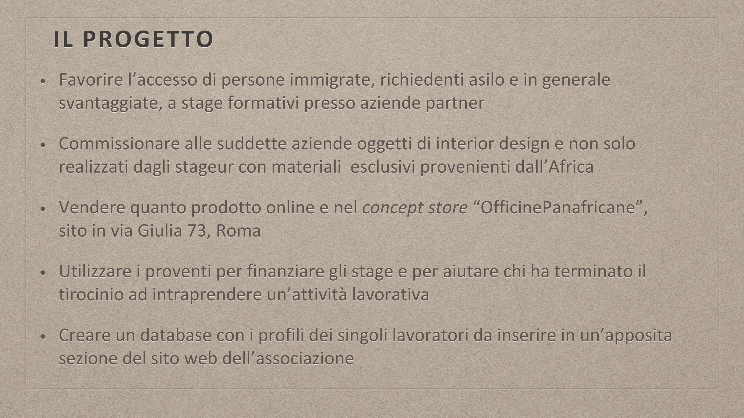 Descrizione del progetto
